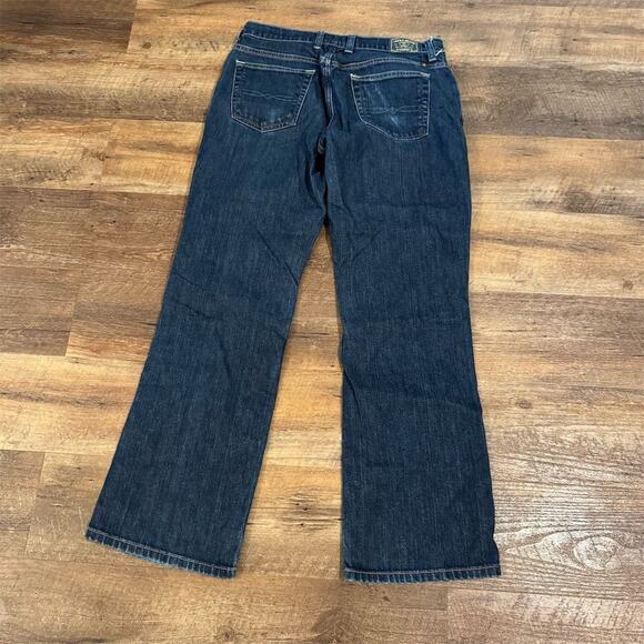 Lucky Brand Easy Rider Jeans 8/29 Dark Wash Straight Leg Western Cowgirl FLAWS - Picture 2 of 15